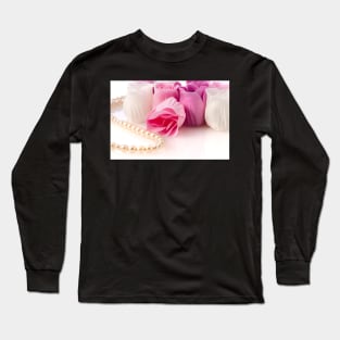 Soap roses and pearl necklace Long Sleeve T-Shirt